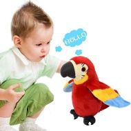Plyšový mluvící papoušek - opakuje věty a mává křídly