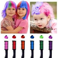 Hřeben s barevnými křídami na vlasy – Omyvatelné barevné křídy na vlasy 10 barev