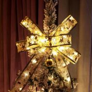 Svítící vánoční stuha GOLD SHINE