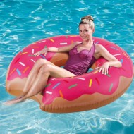 Velký nafukovací kruh - Donut růžový
