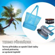 Plážová taška s termo přihrádkou - modrá