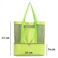 Plážová taška s termo přihrádkou - zelená