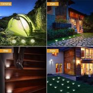 Zahradní solární LED lampa DISK LIGHTS 8 LED - sada 4ks