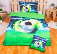 3D povlečení BedStyle 140x200+70x90+40x40 - Fotbalový míč