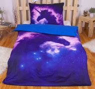 3D povlečení BedStyle 140x200 + 70x90 - Night sky unicorn
