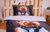 3D povlečení BedStyle 140x200+70x90+40x40 - Yorkshire Terrier