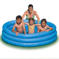Kulatý bazén se třemi nafukovacími prstenci - Modrý (147cm)