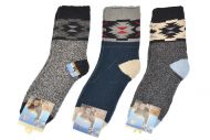 Pánské hřejivé ponožky AMZF - 3 páry, mix barev, velikost 40-43