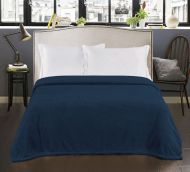 Velká žakárová deka Premium Bed, mikroflanel 220x240 - Indigo