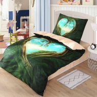 3D povlečení BedStyle 140x200 + 70x90 - Srdce přírody