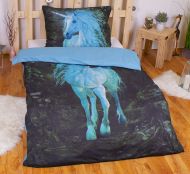 3D povlečení BedStyle 140x200 + 70x90 - Forrest unicorn