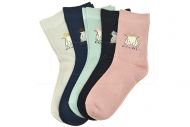Dámské bambusové ponožky s Kočičkou AURAVIA - 5 párů, mix barev, velikost 38-41
