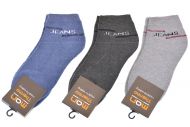 Pánské kotníkové termo ponožky MAN THERMO - 3 páry, mix barev, JEANS, velikost 39-42