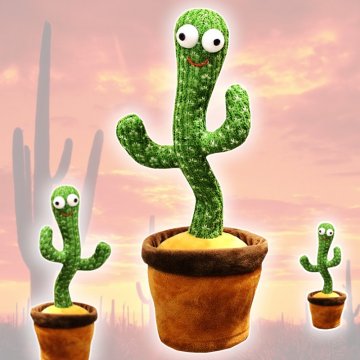 Plyšový tančící kaktus - opakuje slova, svítí a zpívá