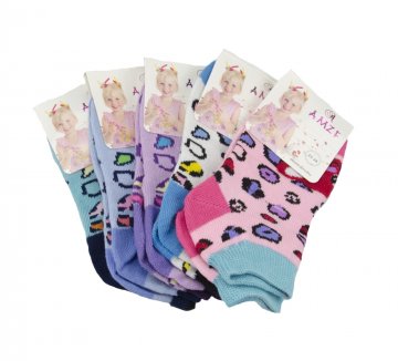 Dětské kotníkové bavlněné ponožky barevné - 3 páry, velikost 17-22