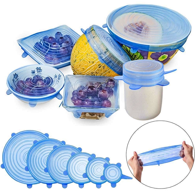 Univerzální silikonová víčka Walfos-stretch - sada 6ks Univerzální silikonová víčka Walfos-stretch - sada 6ks