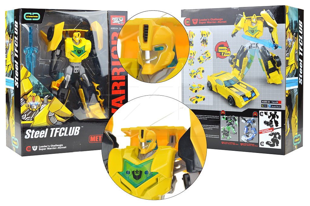 Transformační robot s kovovým tělem T-WARRIOR (18cm) - Žluto černý Transformační robot s kovovým tělem T-WARRIOR (18cm) - Žluto černý