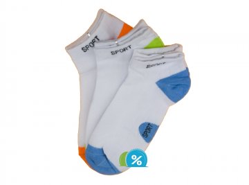 Dámské bavlněné kotníkové ponožky Pesail LW087 - 3 páry, velikost 35-38