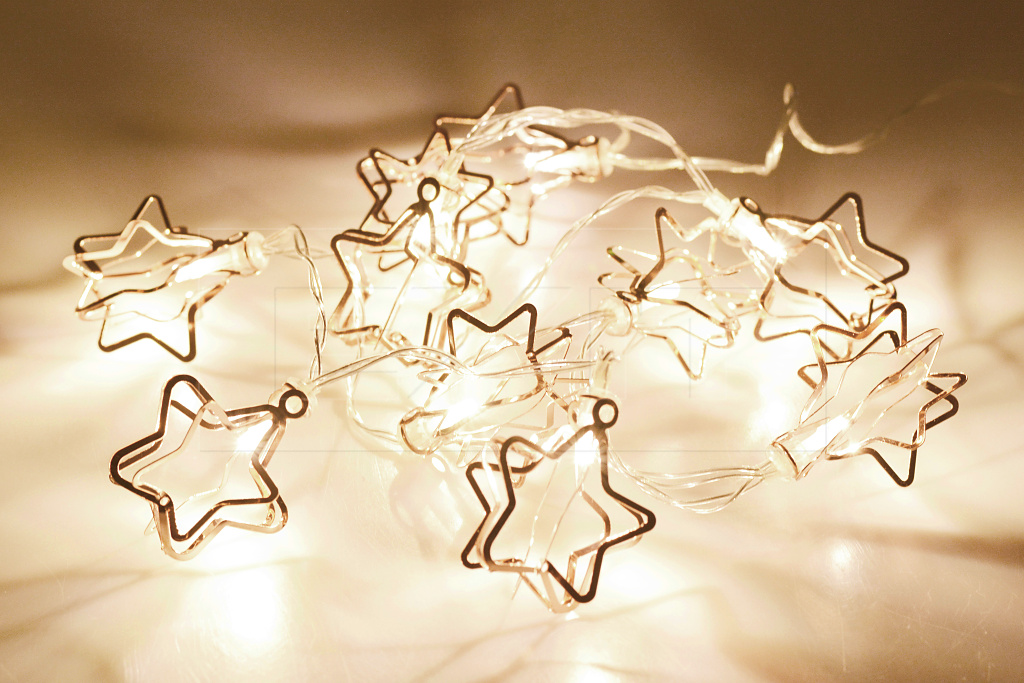Svítící hvězdy na baterie DECORATIVE 10LED (125x4.5cm) - Měděné, teplá bílá Svítící hvězdy na baterie DECORATIVE 10LED (125x4.5cm) - Měděné, teplá bílá
